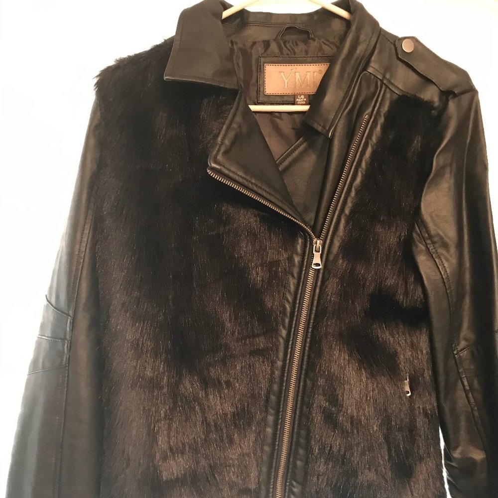 Women Junior YMI leather Pea Coat Jacket